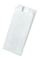 Ersatz zak 1,5 ons nr. 23 10/6×21 cm verpakt per 10 kilo model blanco wit