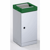 Afvalbakken voor kringloopmateriaal met tuimeldeksel apart, inhoud 30 l dekselkleur groen / blank aluminiumkleurig