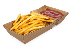 FSC® Kraft snackbakje A22 120x70x35mm