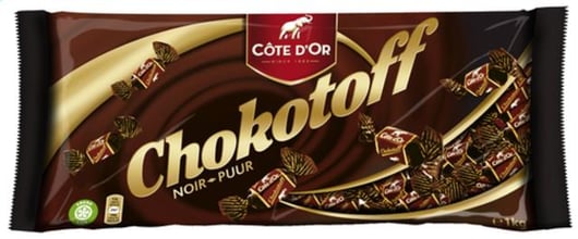 Côte d'Or Chokotoff toffee pure chocolade 1kg artikel afbeelding