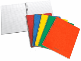 AURORA Spiraalblok A4, 120 blz, geruit 5 mm (pak 10 stuks)