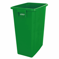 Robuuste verzamelbak voor recyclebaar materiaal met deksel inhoud 60 l, hoog deksel inwerpklep (Breedte: 460 mm; Dekselkleur: ; Diepte: 320 mm; Hoogte: 580 mm; Kleur afvalbak: groen; Uitrusting: zonder deksel; Uitvoering inworp: )