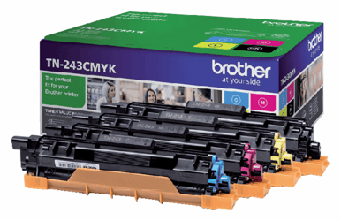 TONER BROTHER TN-243 1K ZWART + 3 KLEUREN artikel afbeelding