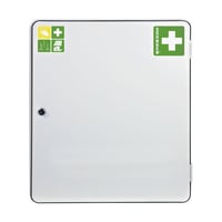 Verbandkast conform DIN 13157 met inhoud, wit, diepte 112 mm h x b = 462x402 mm