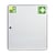 Verbandkast conform DIN 13157 met inhoud, wit, diepte 112 mm h x b = 462x402 mm