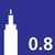 Fineliner Uni-ball Pin 0.8mm zwart
