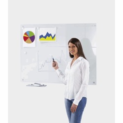 Glazen whiteboard uitwendige b x h = 600x450 mm wit