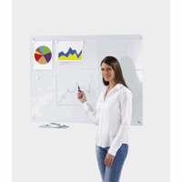 Glazen whiteboard, complete set glasoppervlak, wit (Bordhoogte: 600 mm; Breedte: 900 mm; Gewicht: 6.2 kg; Hoogte: 600 mm)