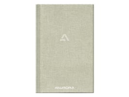 AURORA Notebook A5+ , 8 mm Gelinieerd, 192 blz, 80 gr, Grijs