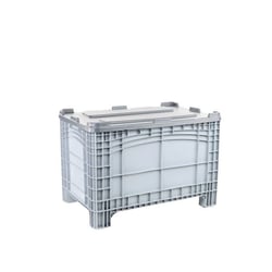 Scharnierdeksel voor grote bakken grijs voor l x b = 800x1200 mm
