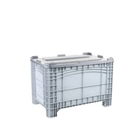 Scharnierdeksel voor grote bakken grijs voor l x b = 800x1200 mm