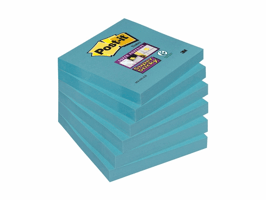 Post-it® Super Sticky - Neon Mono Colour Pack 76 x 76 mm, electric blue (pak 6 x 90 vel)