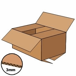 Kartonnen doos 430x305x200 mm, bruin, enkelgolf 3 mm, Fefco 0201, A3 [Pallet] artikel afbeelding