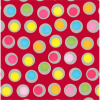Cadeaupapier Cirkels Rood