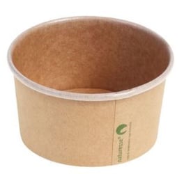 Kraft/PLA foodcontainer 8oz/240ml/96mm Ø x 51mm