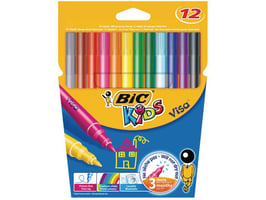 BIC® Kids Visacolor Stiften, Niet-permanent, 0,9 mm, Assorti (pak 12 stuks)