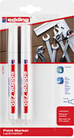Viltstift Edding 750 lakmarker rond 2-4mm blister à 2 stuks wit
