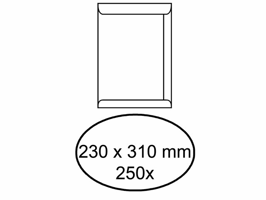 Envelop akte IEZZY 230x310mm zelfklevend 100gr wit 250stuks