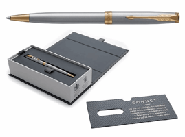 Balpen Parker Sonnet stainless steel GT medium