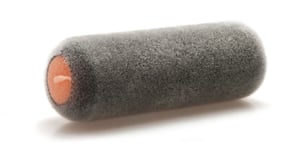 Radiatorrol, 10 cm, beflockt, tweezijdig rond, 10cm