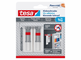 Klevende schroef tesa® behang en pleisterwerk 1kg verstelbaar wit