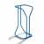 Afvalzakstandaard met groot volume van staalbuis inhoud 200 l, hoogte 970 mm lichtblauw, staand