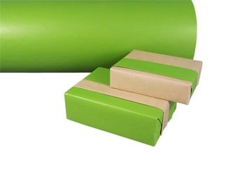 50cm x 200 mtr. bruin kraftpapier, 60 gram, groen