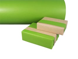 50cm x 200 mtr. bruin kraftpapier, 60 gram, groen