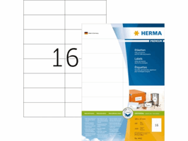 Etiket HERMA 4462 105x37mm premium wit 1600 stuks