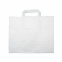 FSC® papieren blokbodemtas WIT 26+17x26cm