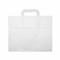 FSC® papieren blokbodemtas WIT 26+17x26cm