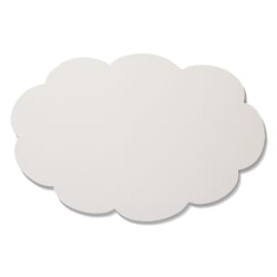 Design whiteboard, geëmailleerd THOUGHTS - wolkje b x h = 880x580 mm, wit