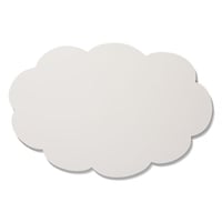 Design whiteboard, geëmailleerd THOUGHTS - wolkje