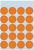 ETIKET HERMA 1874 ROND 19MM 100ST FLUOR ORANJE artikel afbeelding