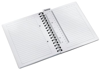 Notitieboek Leitz WOW A5 spiraal PP lijn roze