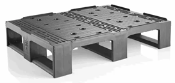 Kunststof pallet met lego-structuur