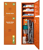 Hulpzuil conform DIN 13169 signaaloranje, h x b x d = 1680x490x200 mm met vulling en eerste hulp koffer