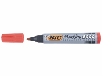 BiC Permanent marker Marking 2000 1,7 mm, rood (pak 12 stuks) artikel afbeelding
