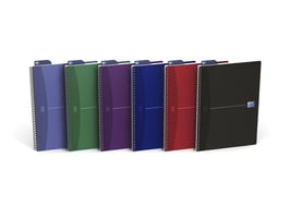 Oxford Office Essentials Spiraalblok A4, Gelinieerd, Assorti (pak 5 stuks)