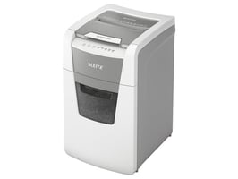 Leitz IQ Auto+ Office 150 Automatische Papiervernietiger, P5 Micro-Cut Snippers, 44L, 150 Vellen, Wit
