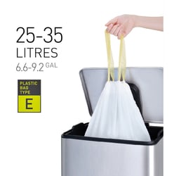 Afvalzak EKO met  trekband 25-35 liter type E wit artikel afbeelding