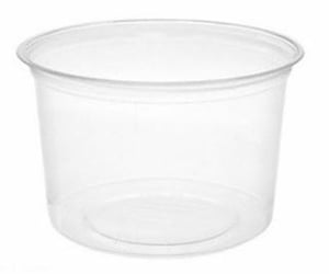 PLA deli container 500ml/12,1cm Ø x 7,3cm hoog artikel afbeelding