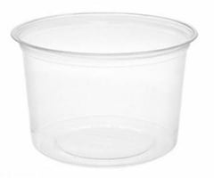 PLA deli container 500ml/12,1cm Ø x 7,3cm hoog