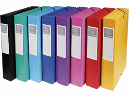 Elastobox Exacompta A4 60mm 600gr assorti
