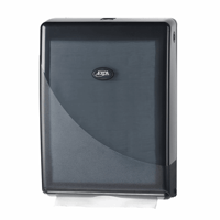 Euro Pearl BLACK vouwhanddoekdispenser voor C-fold en multifold vouwhanddoekjes