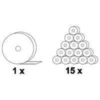 Jumbo - toiletpapier, industriële rol Advanced tissue, 2-laags, wit, VE = 6 rollen