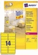 Etiket Avery L7263Y-100 99.1x38.1mm neon geel 1400stuks