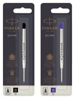 Balpenvulling Parker Quink blauw breed op blister