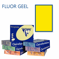 Clairefontaine Trophee kopieerpapier A3 420x297 80 g/m². Kleur: Fluor geel. Artikelcode: 2884 (Doos à 5 Pak à 500 Vel)