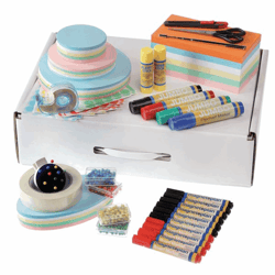 Presentatiekoffer, basisset trainer karton h x b x d = 330x480x125 mm artikel afbeelding